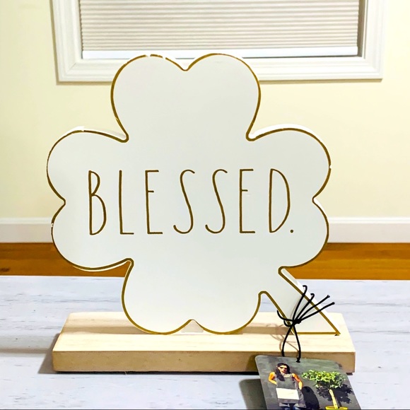 Rae Dunn BLESSED shamrock sign